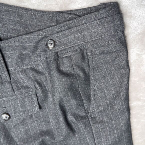 Express Editor Gray Pinstripe Straight Leg Pants Curvy Fit Womens Size 10 - Picture 15 of 15